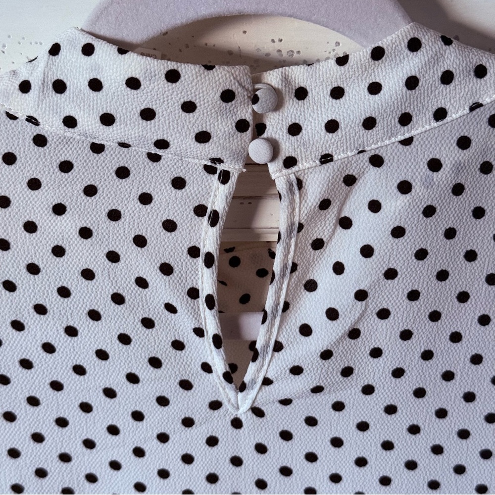 H&M Black and White Polka Dot Blouse - Picture 4 of 5